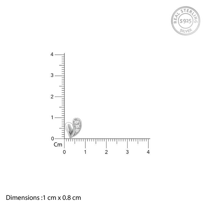 Giva 925 Silver Bonded Love Stud Earrings : ER02959