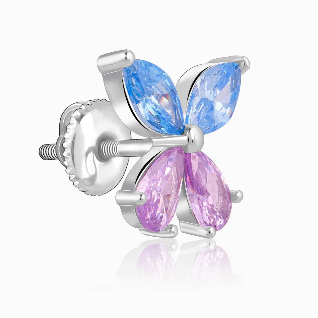 Giva 925 Silver Blue Butterfly Set | Gifts For Women And Girls | With Certificate Of Authenticity And 925 Sta : ER02961PD02678