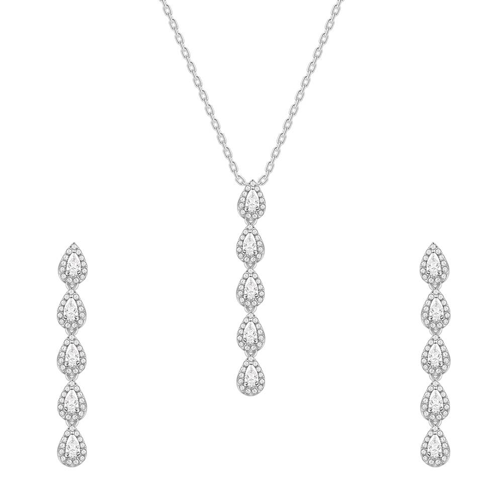 Giva 925 Silver Twilight Sparkle Set : ER02970PD02691