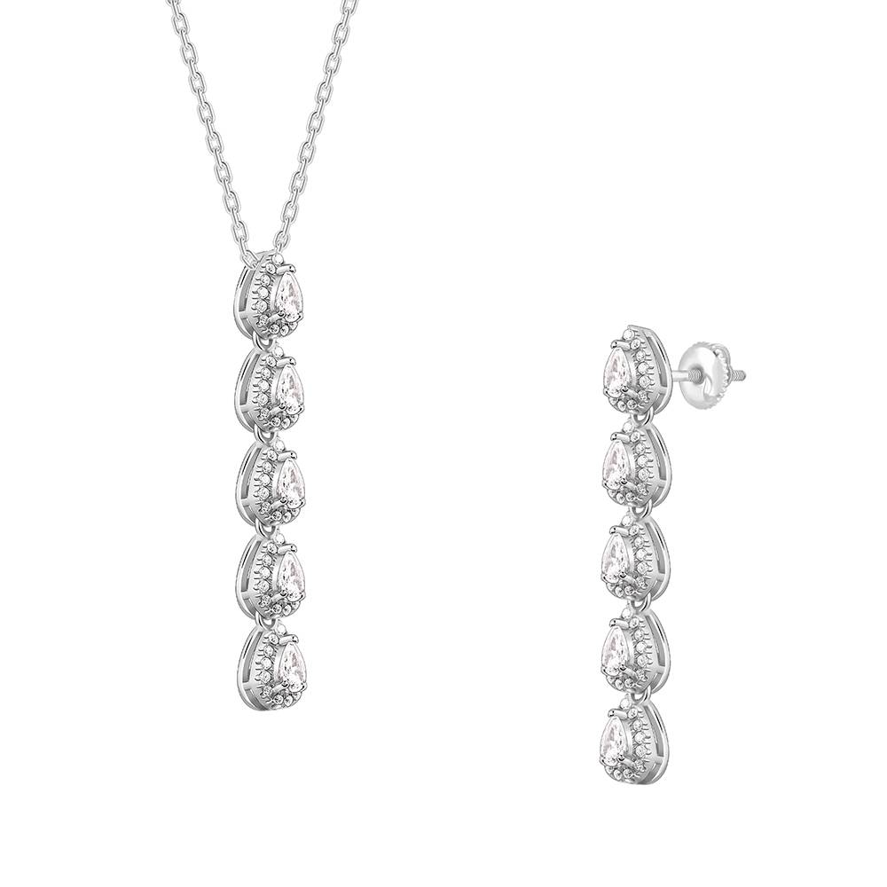 Giva 925 Silver Twilight Sparkle Set : ER02970PD02691