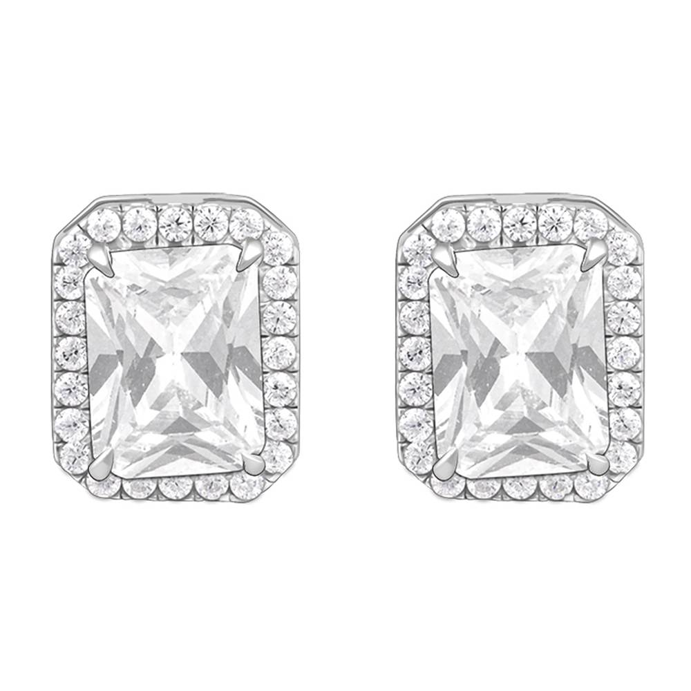 925 Silver Radiant Square Earrrings : ER02971
