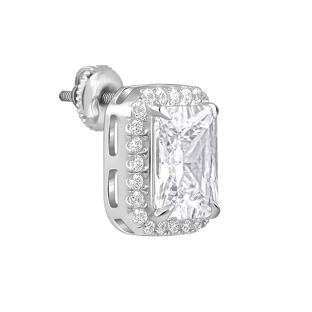 925 Silver Radiant Square Earrrings : ER02971