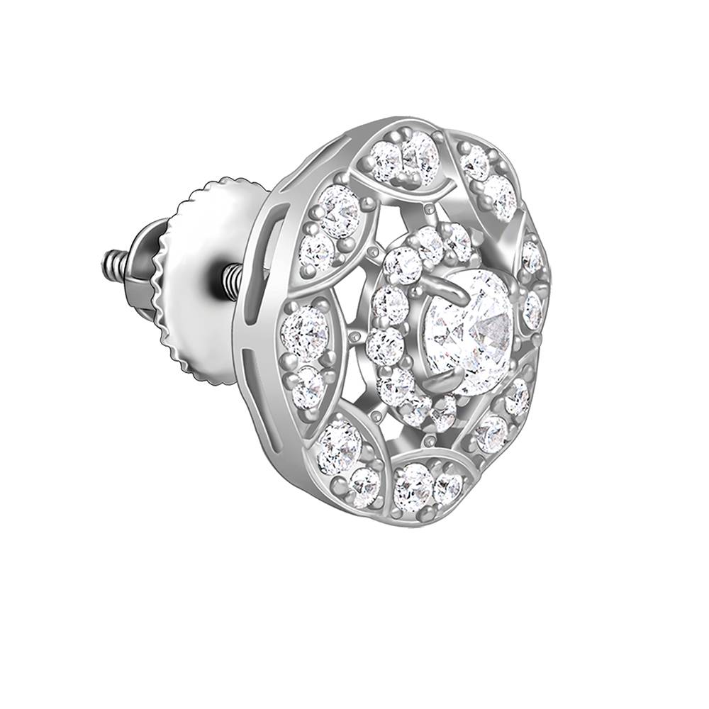 925 Silver Dahlia Bloom Earrings : ER02974