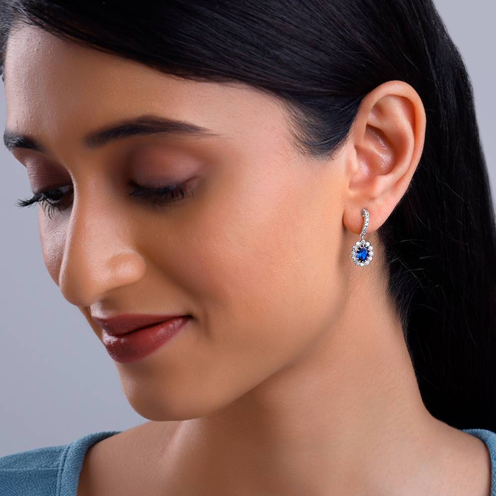 Giva 925 Silver Azure Floral Earrings| Drops To Gift Women & Girls | With Certificate Of Authenticity And 925 Stamp  : ER02975