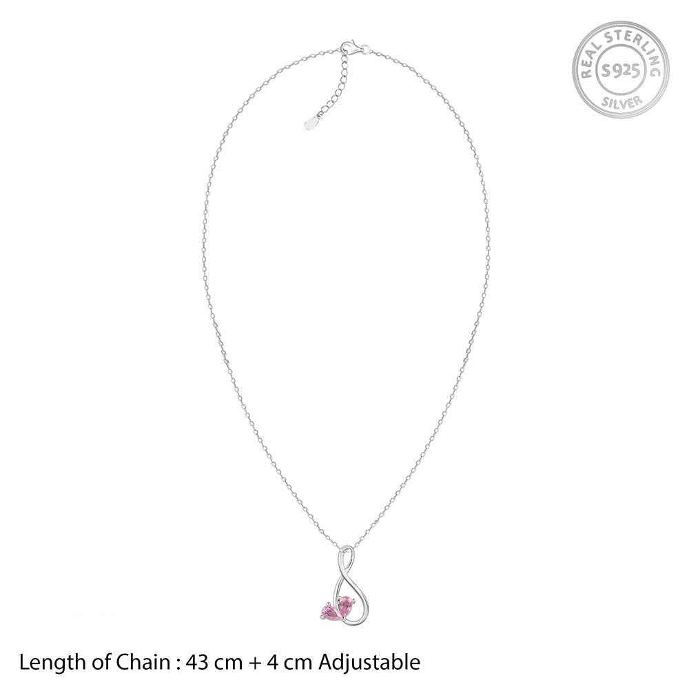 925 Silver Blush Of Infinity Set : ER02990PD02723BR01151