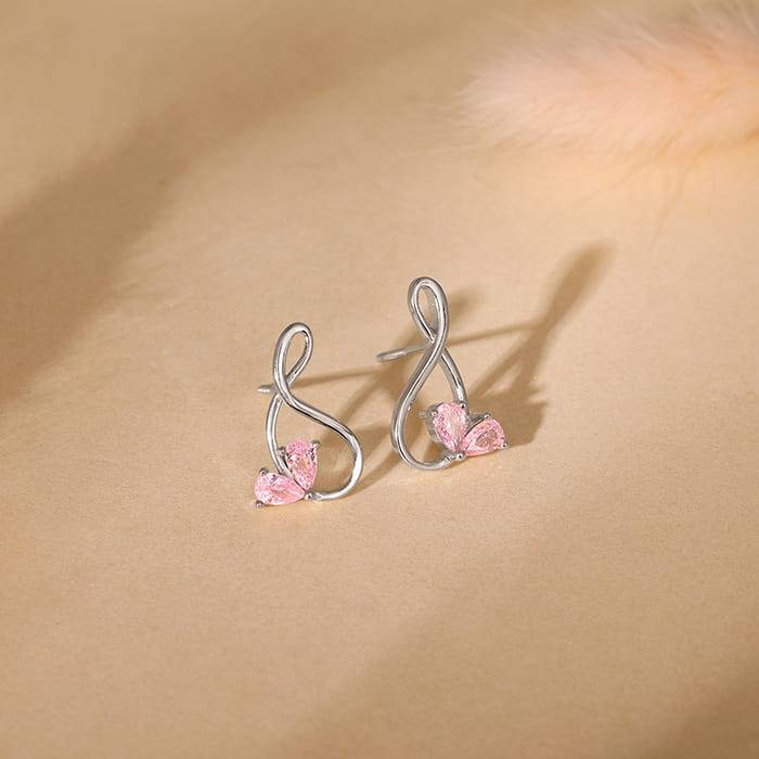 Giva 925 Silver Blush Of Infinity Earrings : ER02990