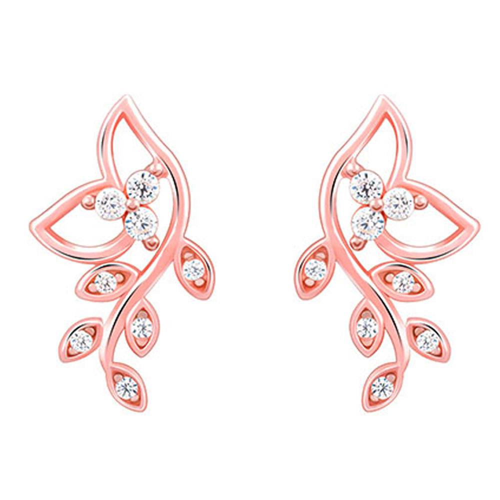 Giva 925 Silver Rose Gold Glittering Earrings : ER03026