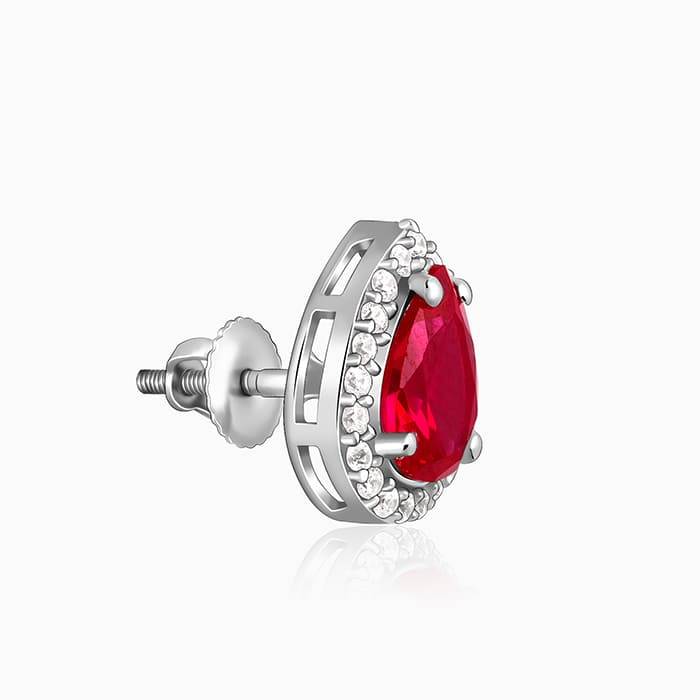 Giva 925 Silver Ruby Red Darling Teardrop Earrings| Drops To Gift Women & Girls | With Certificate Of Authenticity A : ER03027