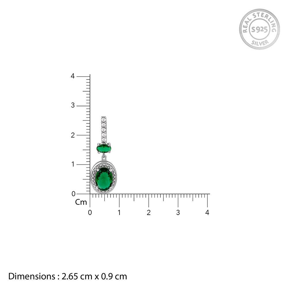 925 Silver Verdant Whisper Drop Earrings : ER03057