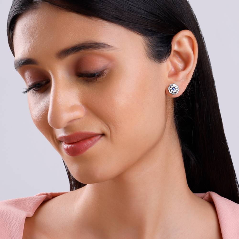 925 Silver Floral Flight Earrings : ER03059