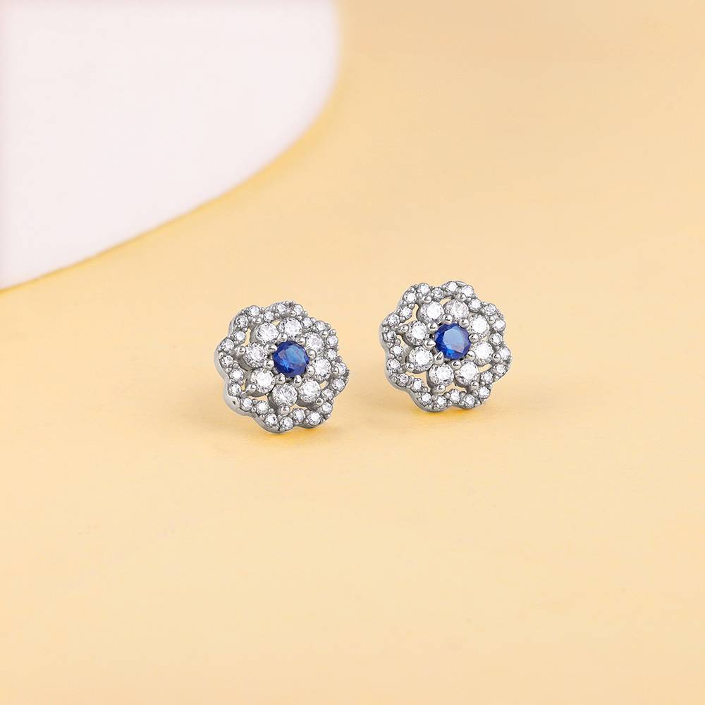 925 Silver Floral Flight Earrings : ER03059
