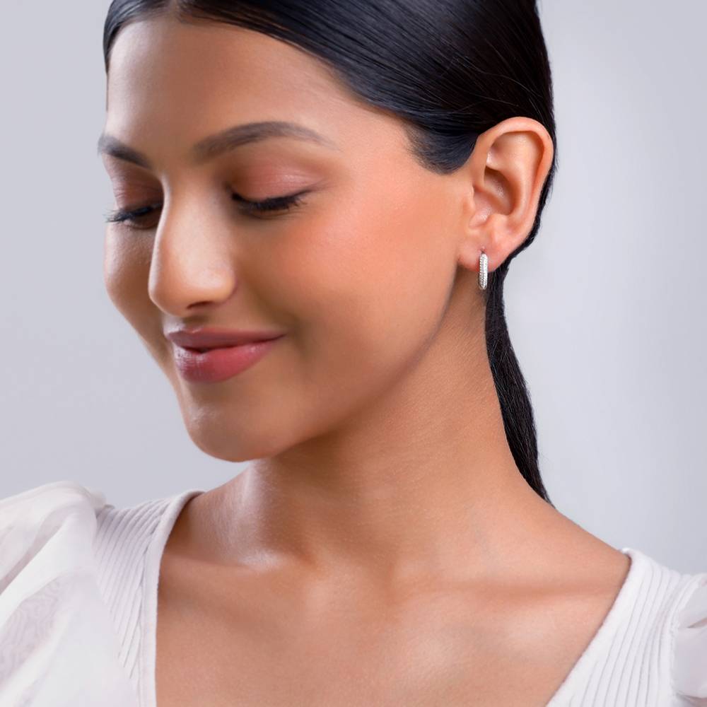 Giva 925 Silver Confidence Hoop Earrings : ER03069