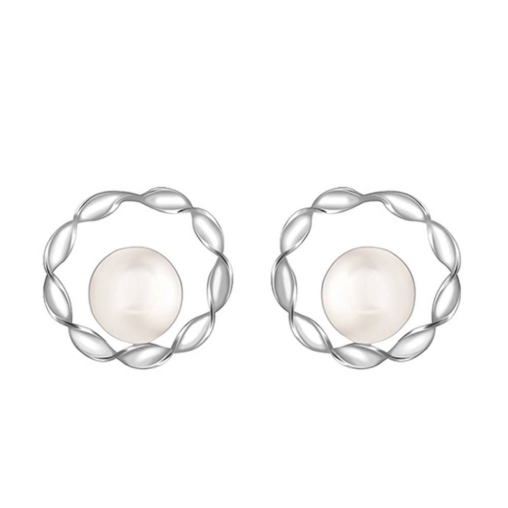 Giva 925 Silver Celebration Pearl Stud Earrings : ER03073