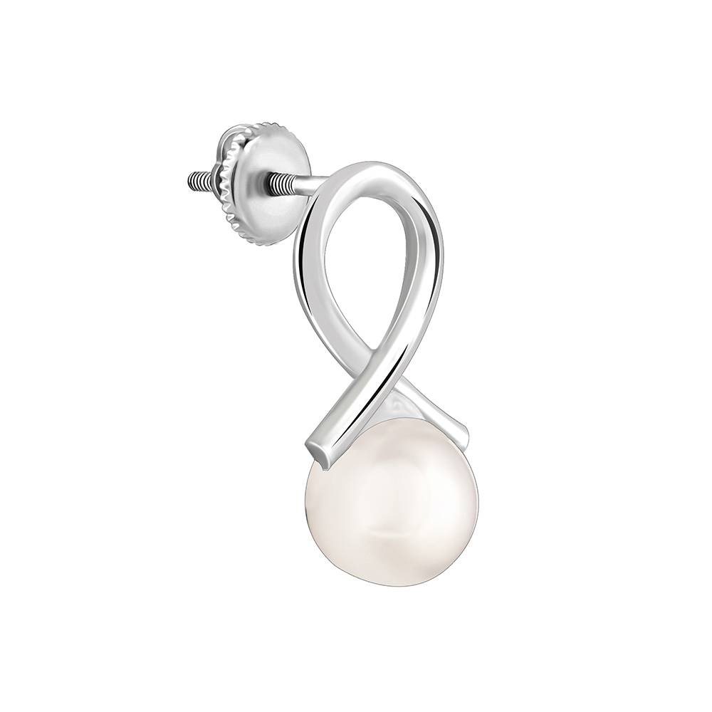 Giva 925 Silver Infinity Pearl Stud Earrings : ER03074