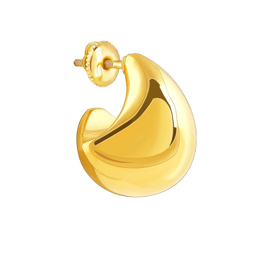 925 Silver Golden Glam Girl Earrings : ER03079