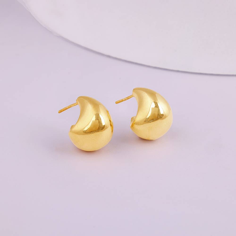 925 Silver Golden Glam Girl Earrings : ER03079