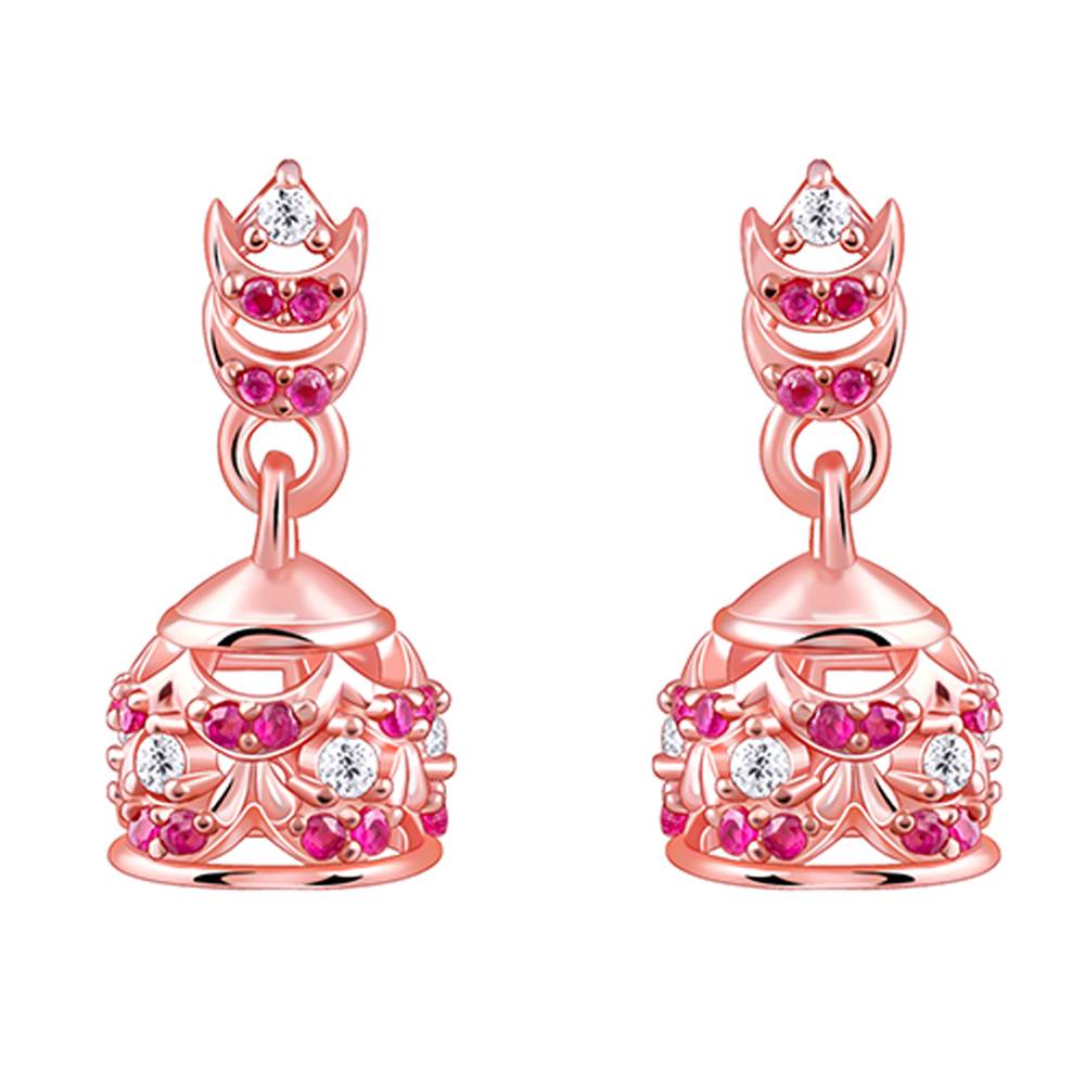 925 Silver Rose Gold Urvashi Jhumki : ER03083
