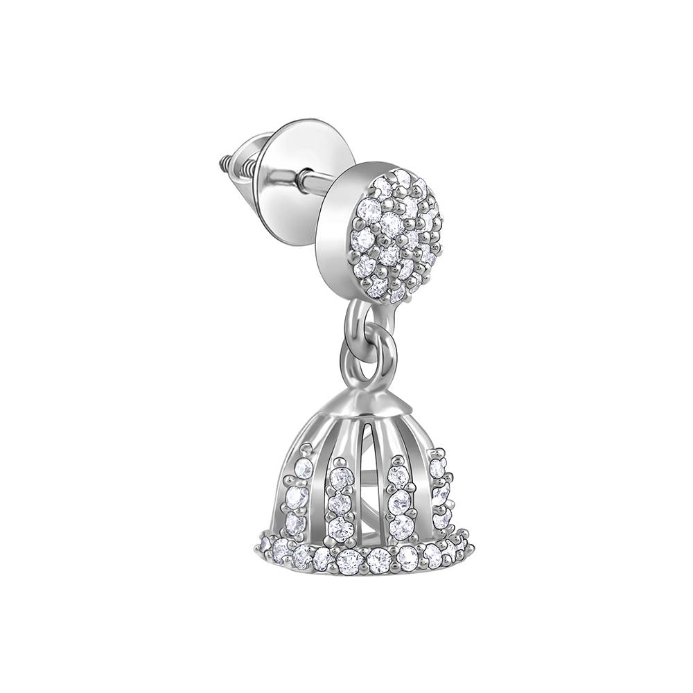 925 Silver Magadha Jhumki : ER03089