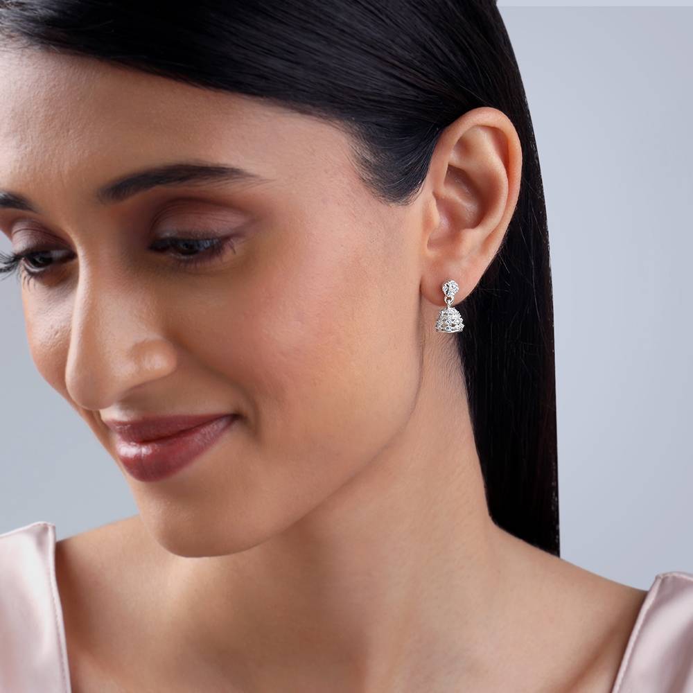925 Silver Sravasti Jhumki : ER03102