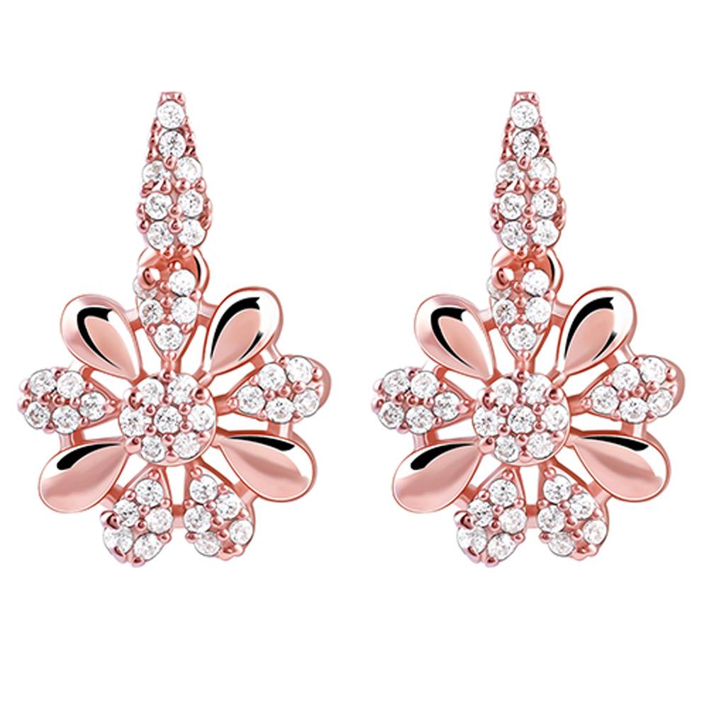 Giva 925 Silver Rose Gold Chloris Dangler Earrings : ER03107
