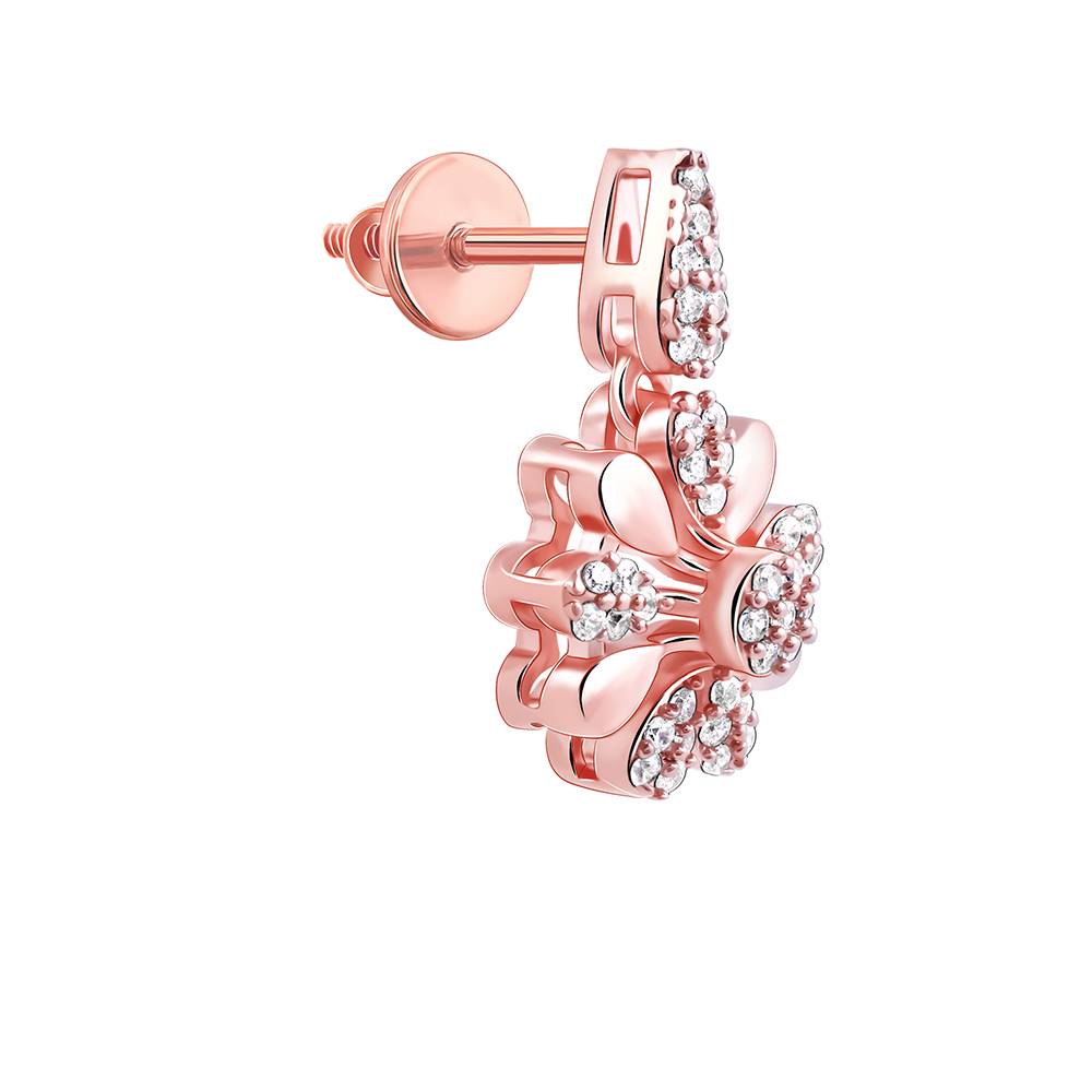 Giva 925 Silver Rose Gold Chloris Dangler Earrings : ER03107