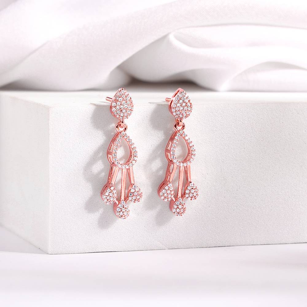 Giva 925 Rose Gold Elegant Elixir Dangler Earrings : ER03108