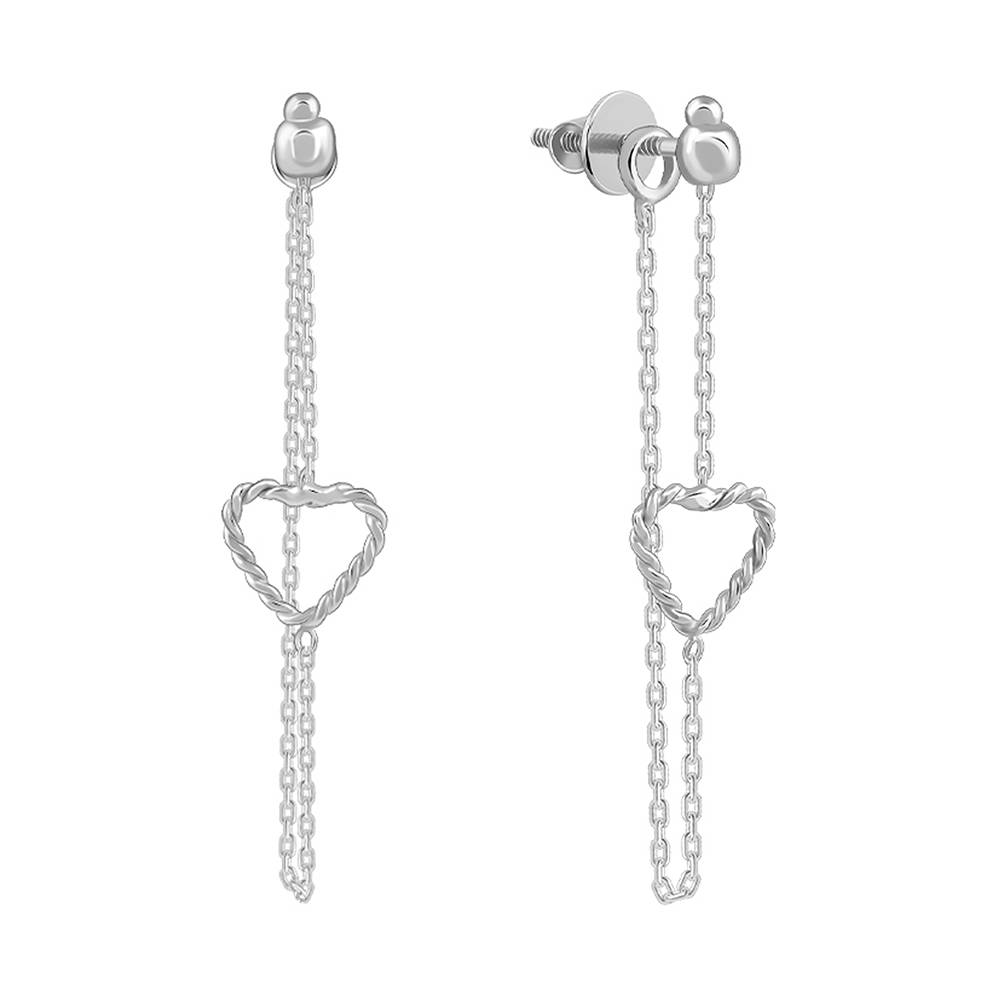 925 Silver Trendy Love Earrings : ER03116