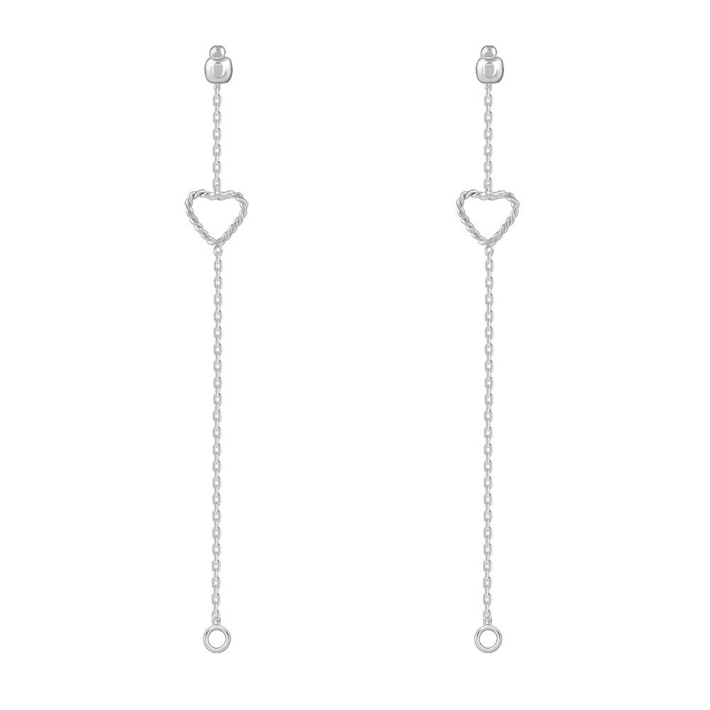 925 Silver Trendy Love Earrings : ER03116