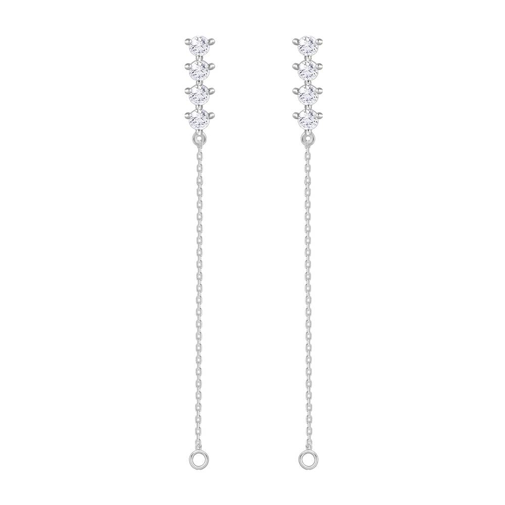925 Silver Evangeline Dangler Earrings : ER03124