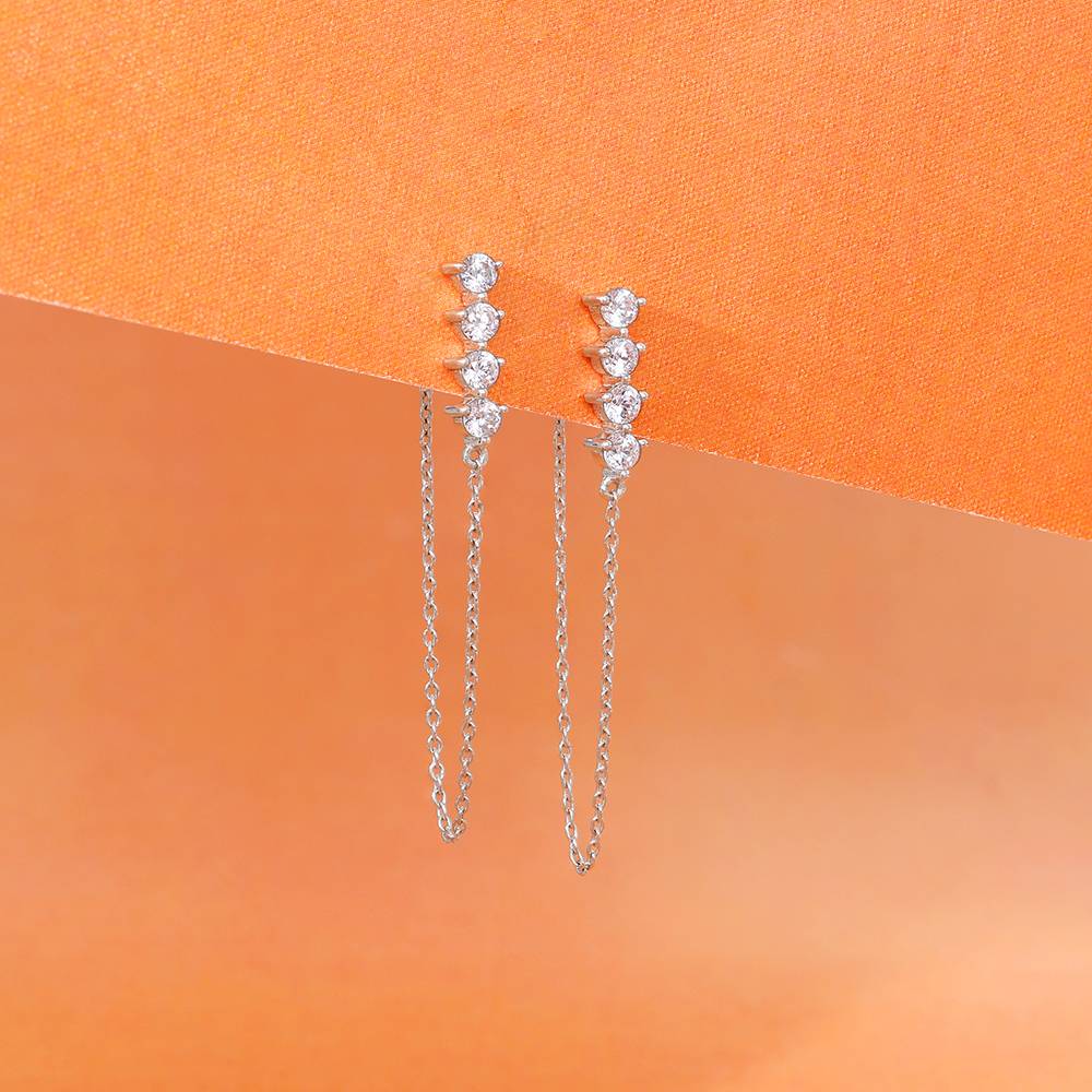 925 Silver Evangeline Dangler Earrings : ER03124