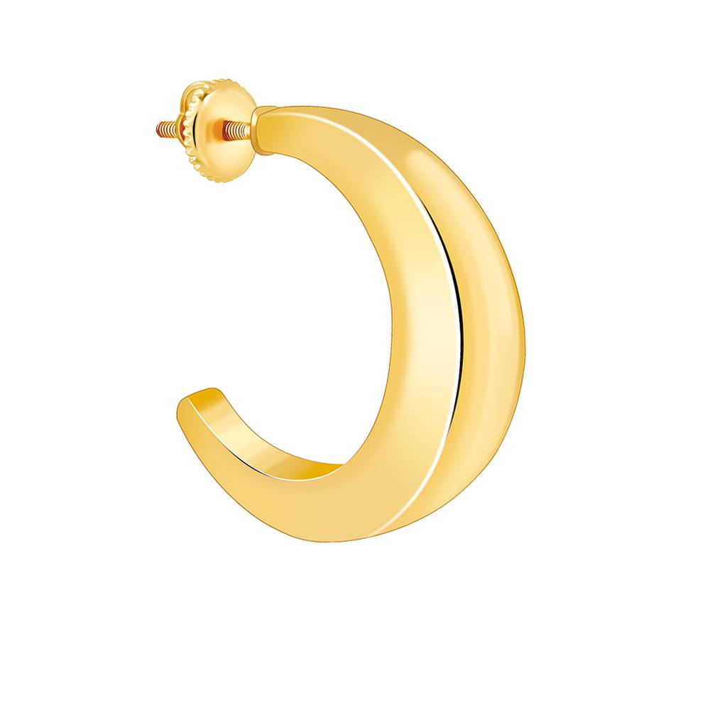 925 Silver Golden Half Moon Earrings : ER03135