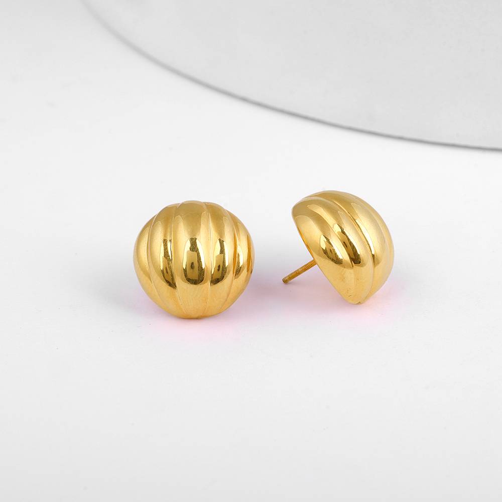 925 Silver Golden Royal Reign Earrings : ER03137