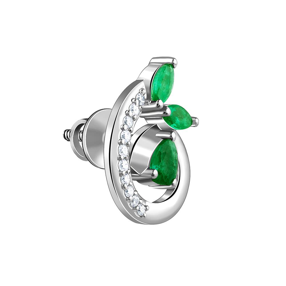925 Silver Gracious Leaf Studs : ER03151