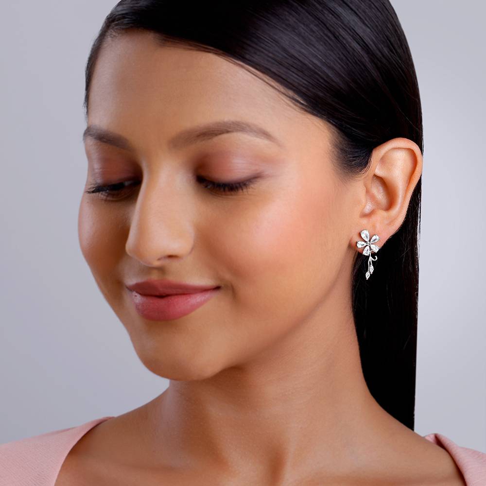 925 Silver La Flor Earrings : ER03158