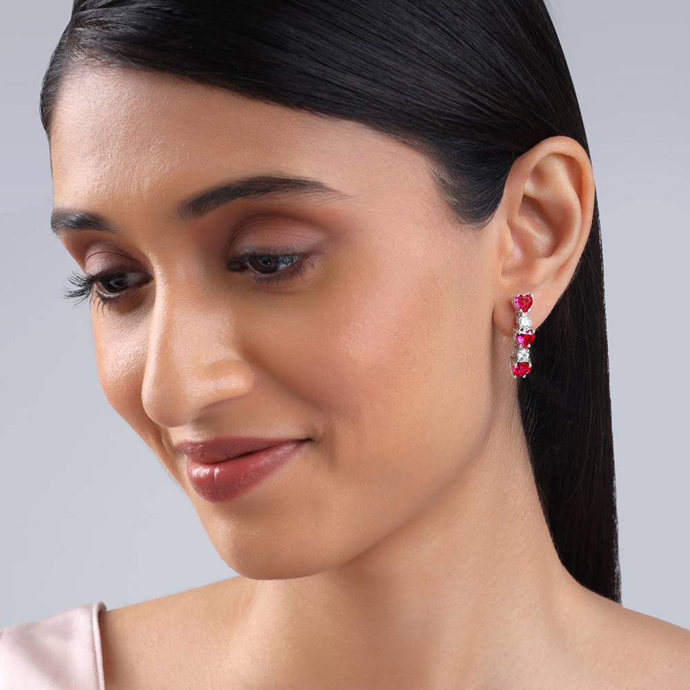 925 Silver Crimson Crush Earrings : ER03161