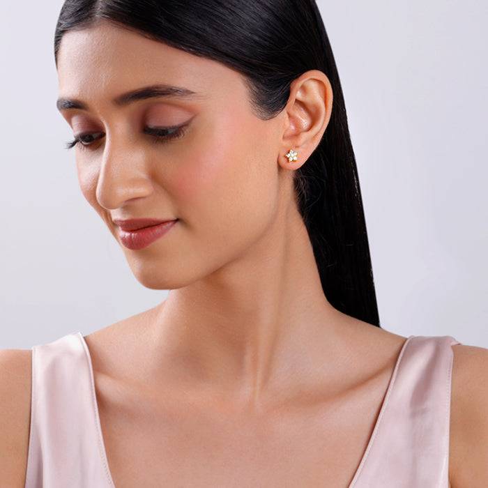Giva 925 Silver Golden Marilyn Studs : ER03168