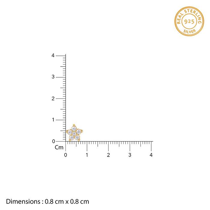 Giva 925 Silver Golden Marilyn Studs : ER03168