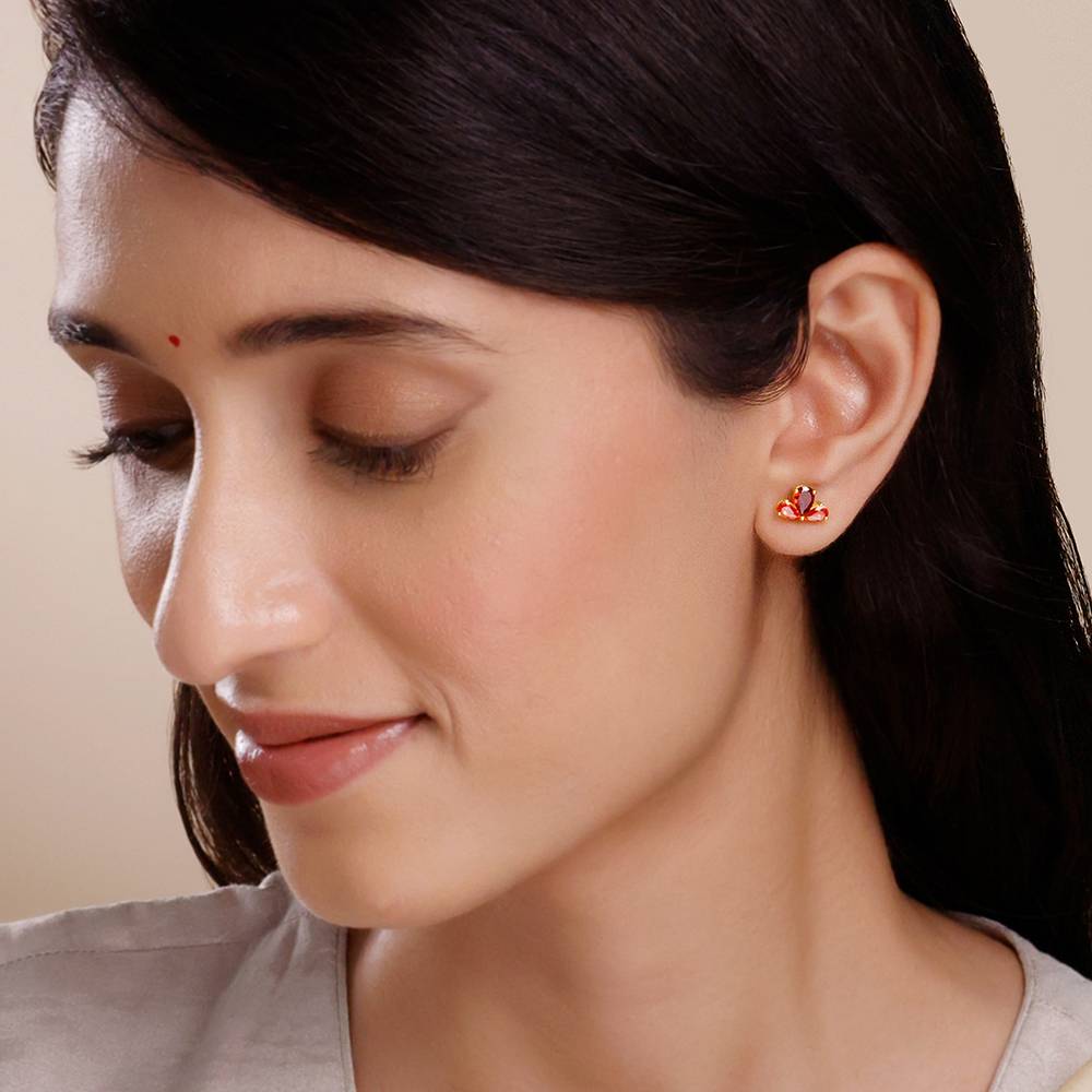 Golden Aurora Studs| Drops To Gift Women & Girls : ER03199