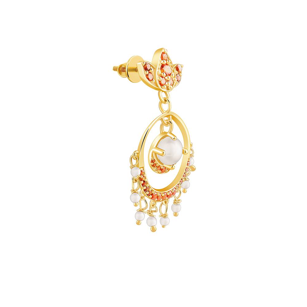 Golden Hera Chandbali Earrings| Drops To Gift Women & Girls : ER03209