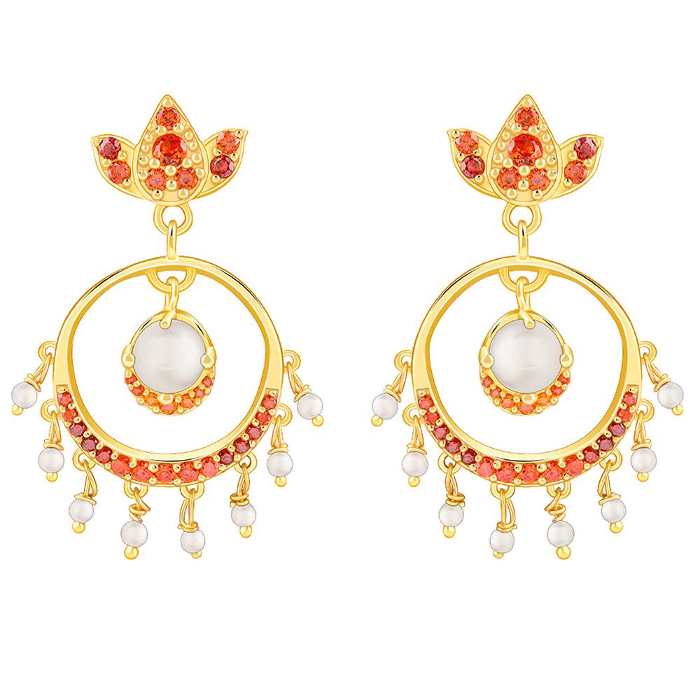 Golden Hera Chandbali Earrings| Drops To Gift Women & Girls : ER03209