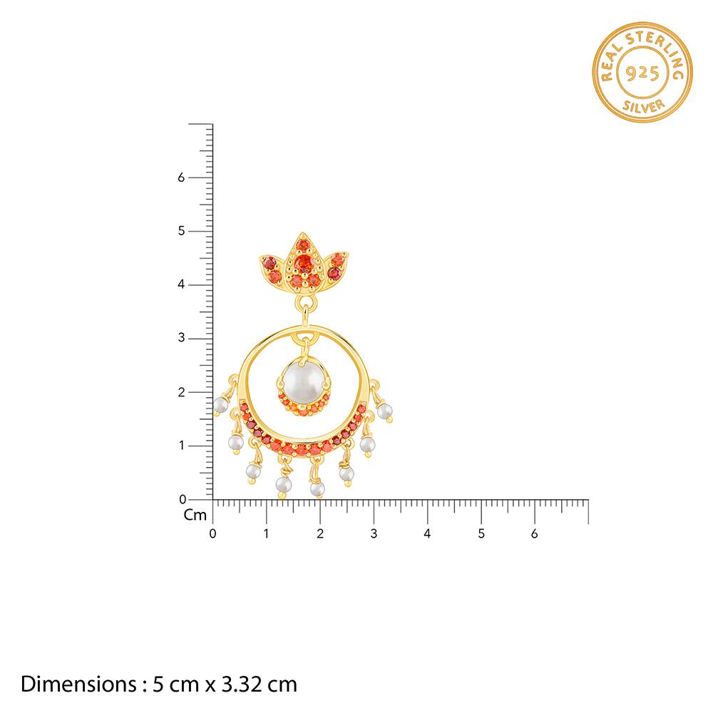 Golden Hera Chandbali Earrings| Drops To Gift Women & Girls : ER03209