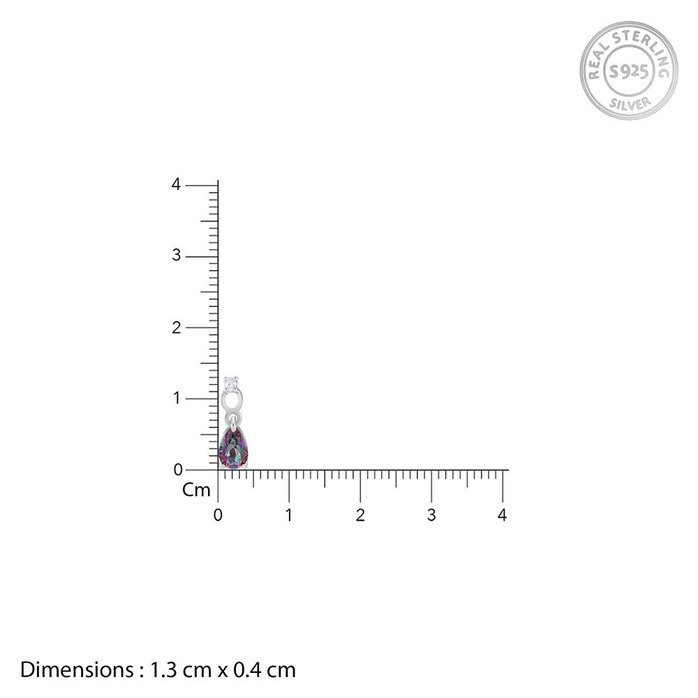 925 Silver Mystic Topaz Earrings| Drops To Gift Women & Girls : ER03231