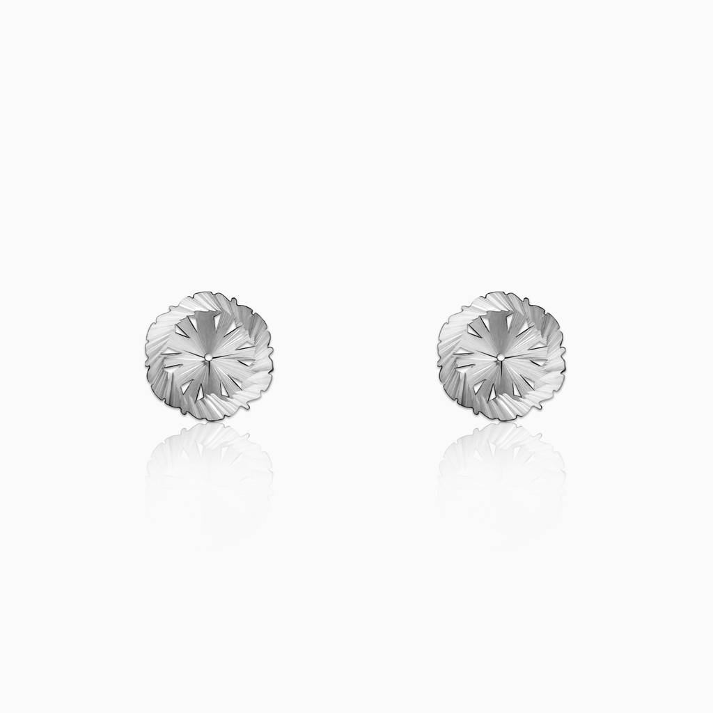 925 Silver Flower Blossom Stud Earrings : ER0329