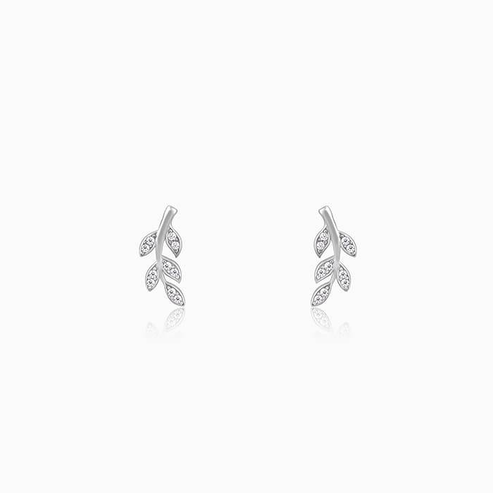 Silver Leaf Earrings : ER034