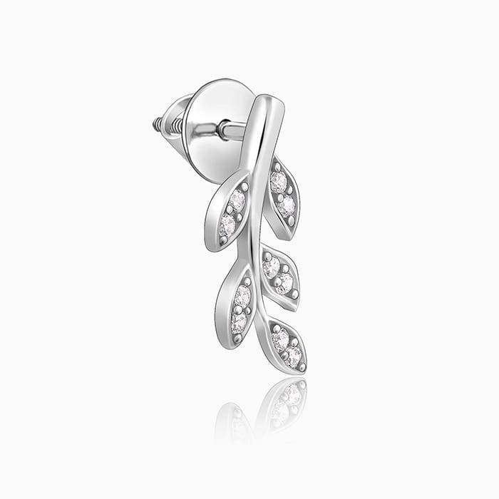 Silver Leaf Earrings : ER034