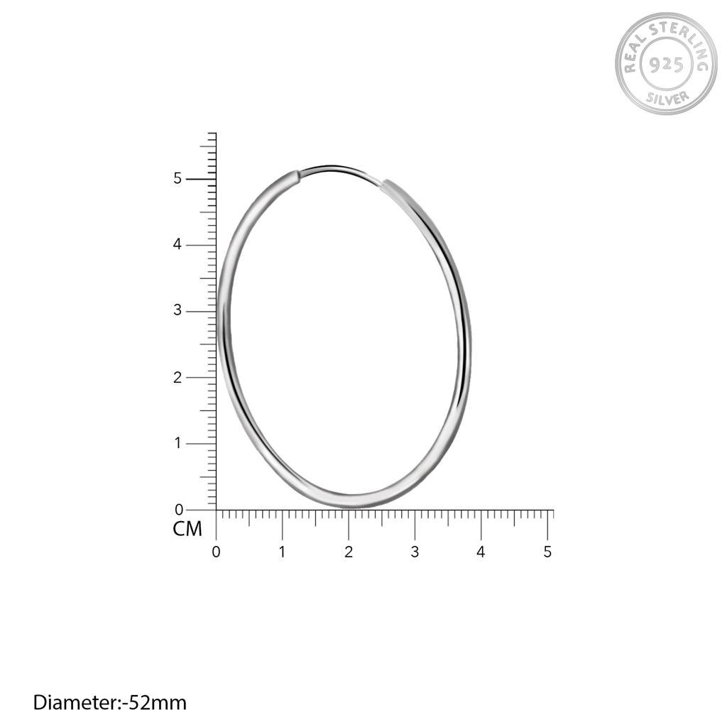 Giva 925 Silver Classic Hoop Earrings - 52Mm : ER0432