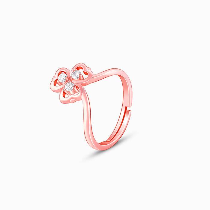 Giva 925 Silver Rose Gold Three Leaf Clover Set Of Three| Gifts For Women And Girls | With : ER0441PD02282R01606
