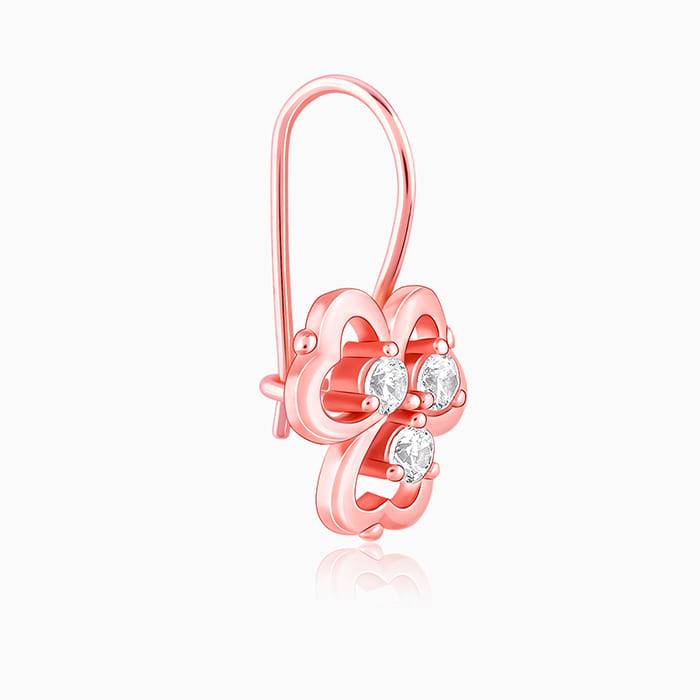 Giva 925 Silver Rose Gold Three Leaf Clover Set Of Three| Gifts For Women And Girls | With : ER0441PD02282R01606
