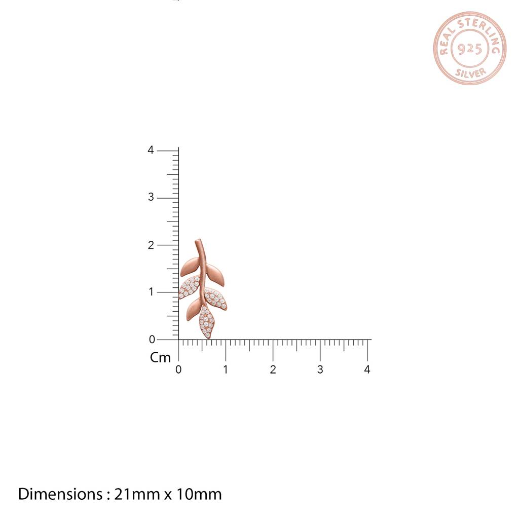 Anushka Sharma Rose Gold Matte Twig Earrings : ER0470