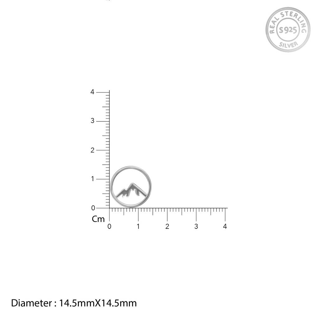 Silver Sphere Mountain Studs : ER0549